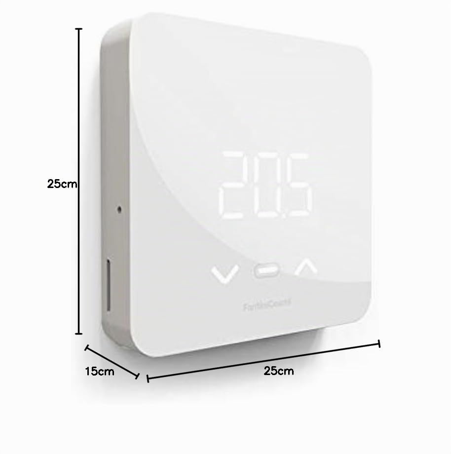 C800wifiq - cronotermostato led quadrato a batterie con funzioni smart e connessione wifi