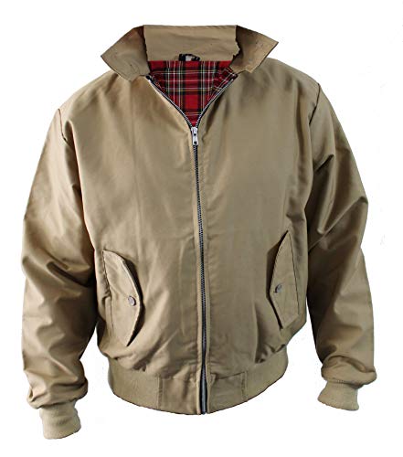 Veste Harrington classique / rétro / mode / scooter par Skytexuk - 10 couleurs - Tailles XS - 8XL - Marron - XXXXL
