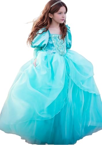 CQDY Little Mermaid Ariel Princess Dress Cinderella Halloween Costumes Dress Up Party Girls Cosplay Kids Ball Gown…