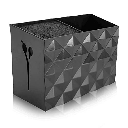 JIAKAI Professional Salon Scissors Box for Stylist Scissors Rack Holder Case. Hairdressing Combs Clips Storage Box (Black)