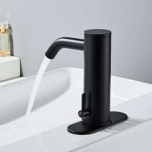 Grifo con sensor de movimiento para lavabo con barra de temperatura lateral 6