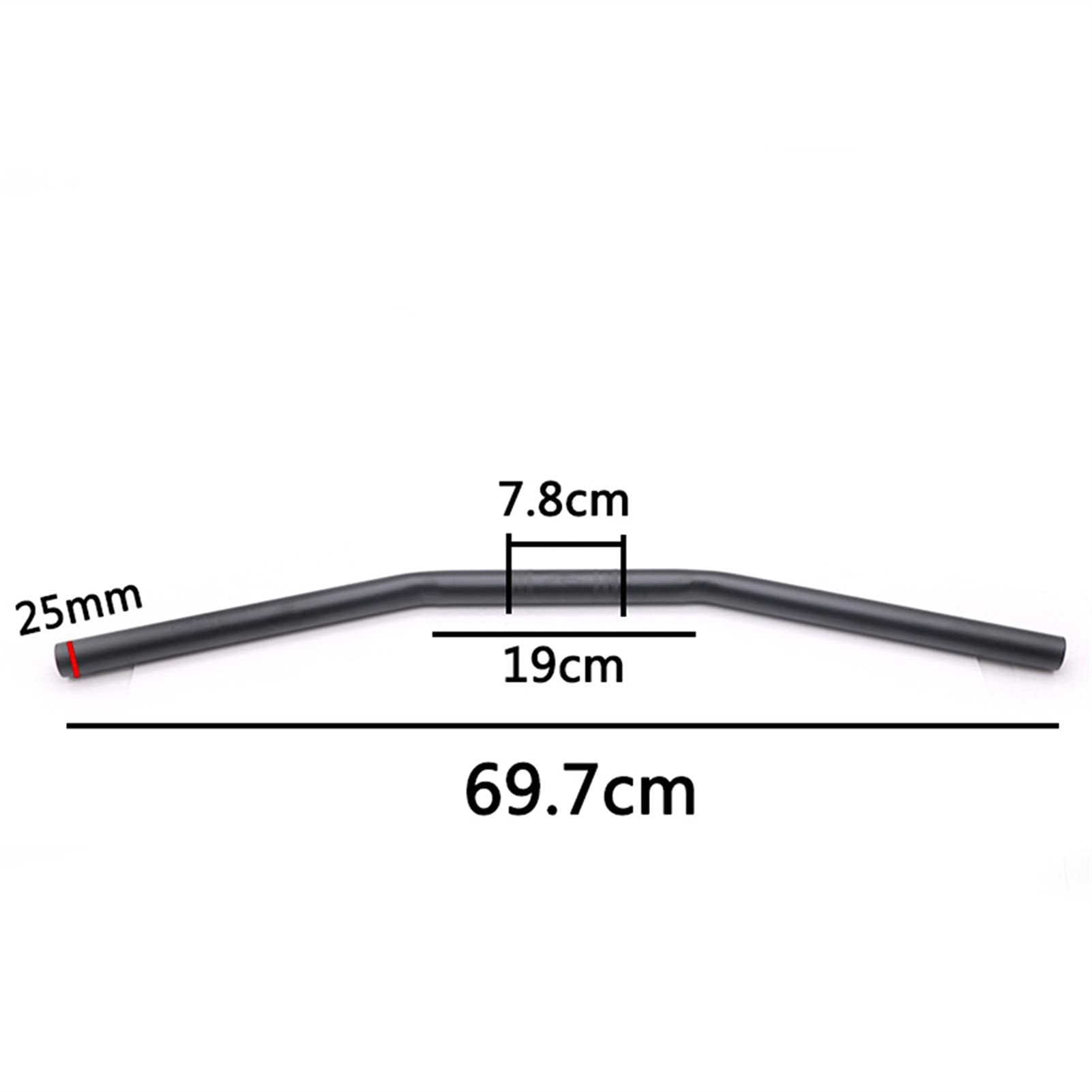 Manubrio Moto,Manubrio per Moto 1 '' 25mm Manubrio Universale per Moto Dragale Bar Dritto Dual per Sport Bike Cruiser Bobber Street Bike off Road Cafe Racer
