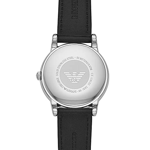 Emporio Armani Herrenuhr mit drei Zeigern, Edelstahl, 41 mm Gehäusegröße