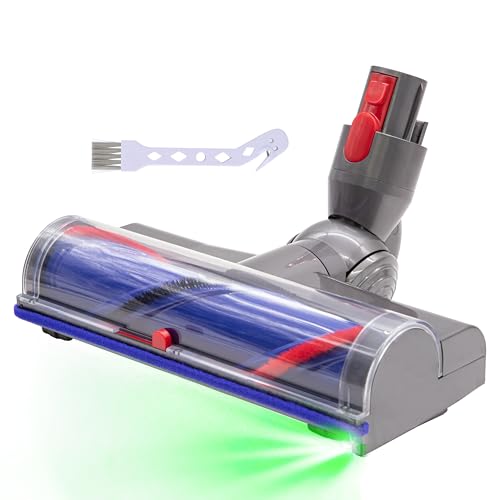 Unikstone Quick Release Motor-Head Cleaner Head Replacement for Dyson V7 V8 V10 V11 V15 SV10 SV11 SV12 SV14 Vacuum Hard Floor Attachments with LED Headlights Suction Adjustment Slider