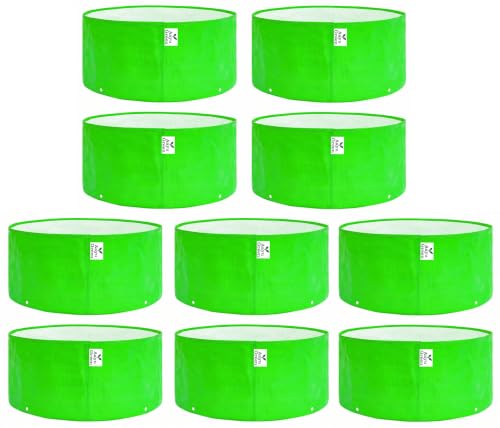 Image of Grow Bag UV Protected 260 GSM | HDPE Grow Bags for Plants | Heavy Duty Green Garden Plant Grow Bag with Drainage Holes | Reusable Vegetable Grow Bag for Terrace Gardening (10, 12X6)