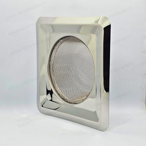 Image of Square Stainless Steel Kitchen Strainer 11 CM Sink Jali, Drain Filter, Anti Clogging Mesh Hair Catcher Drain Cover (ONLY for Square Sink) (New VER 2.0)