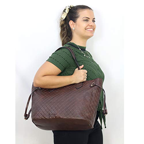 Kit Bolsa Feminina De Ombro E Bolsa Tiracolo Com Carteira (Café)