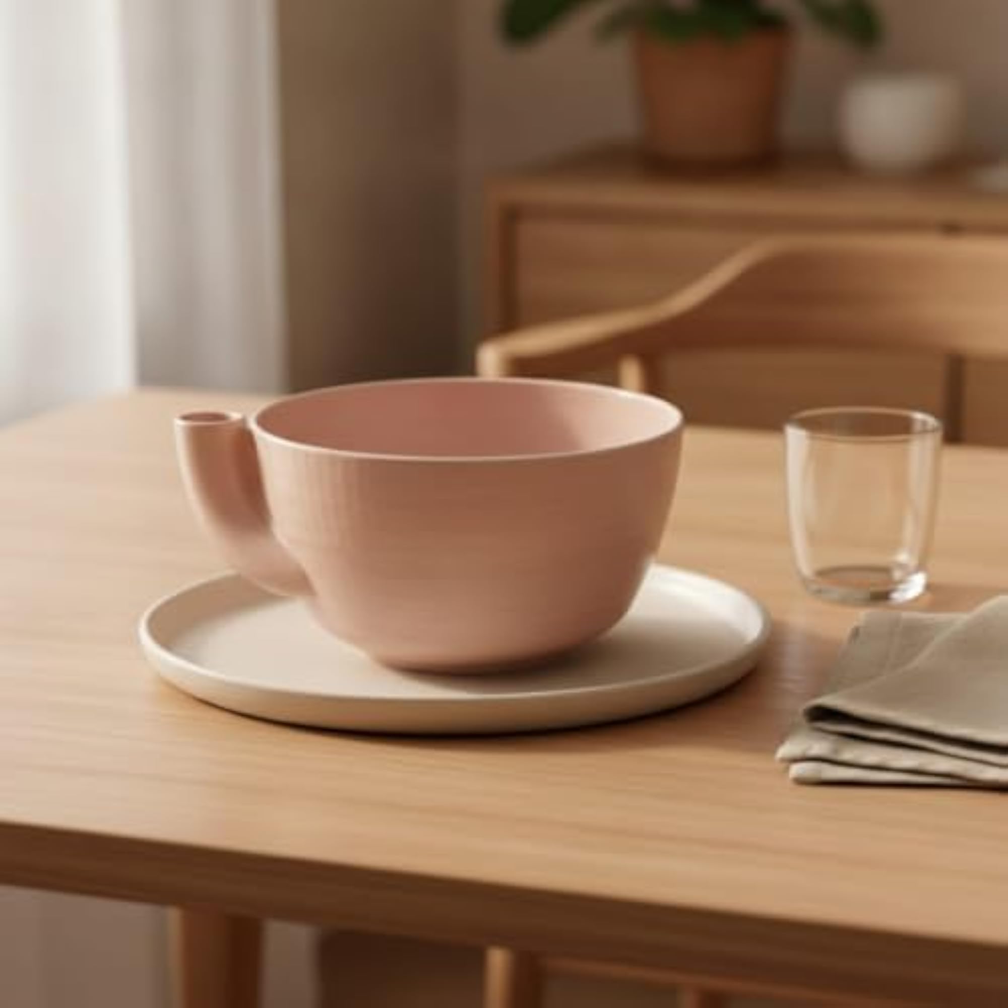 3D-Printed Style Drain Bowl with Spout for Kitchen
