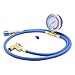 R134A Car AC Refrigerant Charge Hose Kit, R134a Charging 59'' Hose with Gauge and R134A Can Tap Valve, R134A Low Side Adapter, for R134A R12 or R22 refrigerant Ac Charge Kit