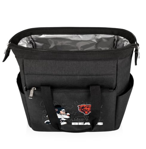Image of PICNIC TIME NFL Mickey Mouse On The Go Lunch Bag - Soft Cooler Lunch Box - Insulated Lunch Bag, (Black)