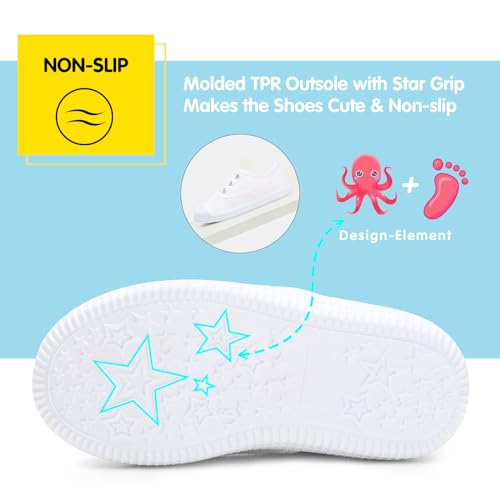 Kids Shoes Toddlers Canvas Sneakers Slip-on Comfortable Light Weight Skin-Friendly Causal Running Tennis Shoes for Boys Girls(Toddle/Little Kids/Big Kids)4