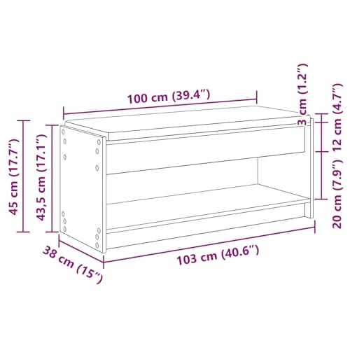 Banc de couloir moderne chêne Sonoma pour simplifier votre routine matinale