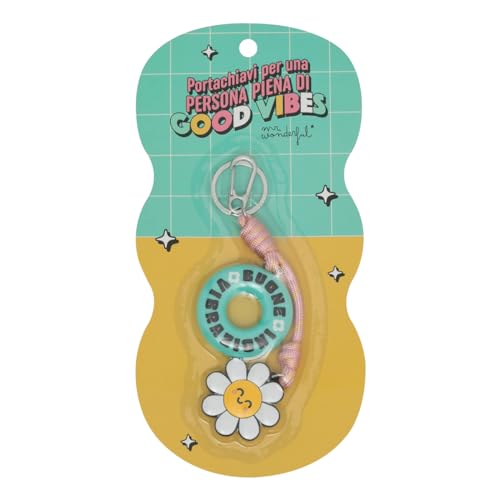 Mr.Wonderful Key Ring - Good Vibrations 12 x 0.4 x 12 cm, Silver, S, silver, S - Image 3