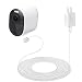 16ft/4.8m Weatherproof Outdoor Magnetic Charging Cable with Quick Charge Power Adapter Compatible with Arlo Ultra - Charging Convenience for Your Arlo Camera (White)