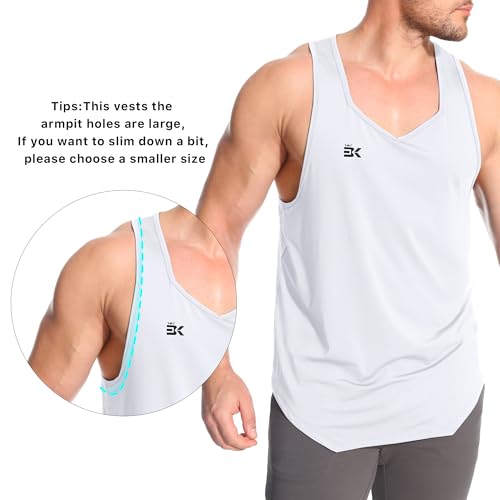 Camiseta sin mangas para hombre transpirable con espalda en Y 4