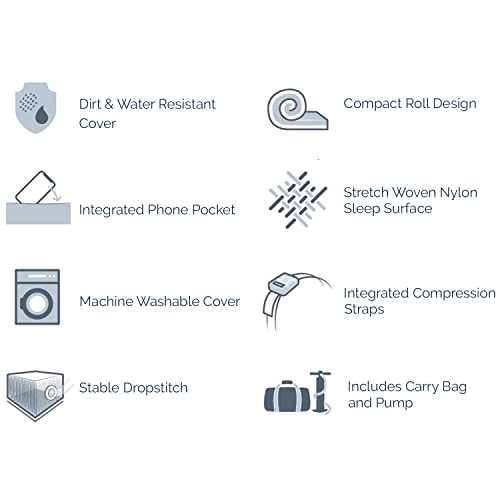 Hest Foamy Wide - Portable Camping Mattress, Enhanced Memory Foam, Wide Single Mattress, 78" L X 30" W #TOP2