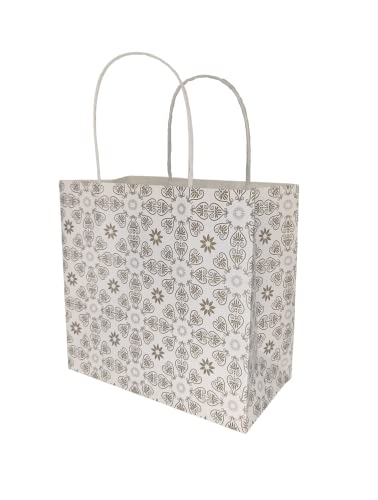 Image of TASCHE Golden Love Symboles Design Bag for Return Gift, Small Presents, Weddings, Birthday, Holiday Presents (Size 8 X 8 X 4 Inch | Pack of 30)