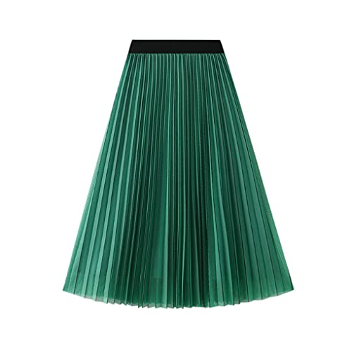 Jupe en tulle beige Dninmim à rayures et coupe longue décontractée en taille unique