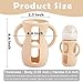 3 Pack Silicone Sleeves for Avent Natural Glass Baby Bottles, Anti Breakage Baby Bottle Holder, Compatible with Philips Avent Glass Natural Baby Bottle (Cute Pink+Light Purple+Beige, 8 OZ)