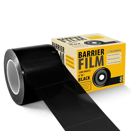 LA MIERE Black Barrier Film, Barrier Film Tattoo 4" x 6" Tattoo Film Barrier, Dental Barrier Films 1 Box