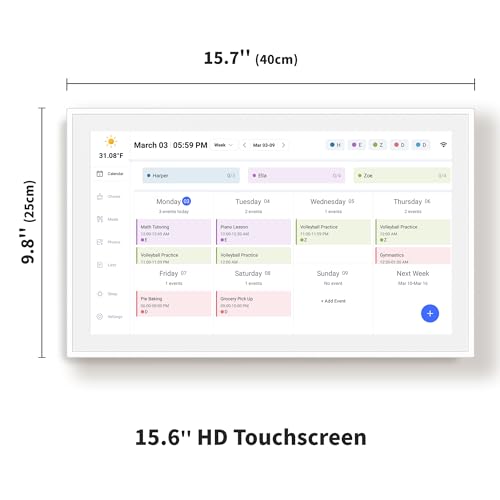 BOCT Calendar: 15.6 inch Digital Family Calendar & Chore Chart, Smart Touchscreen Planner Display for Family Schedules – Wall Mount or Tabletop, Wall Planner, No Subscription by BOCT - Image 9