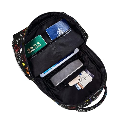 Sac de travail pour ordinateur portable avec compartiments et imprimé mathématique original