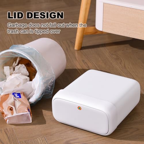 funest bathroom small trash can with lid10l  27 gallon slim garbage bin wastebasket with press top lid for bedroomrvofficekitchencraft room