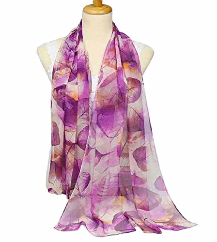 Image of Pokeedioty Scarfs for Women Lightweight Scarves Elegant Floral Pattern Sheer Scarfs Shawls Wraps