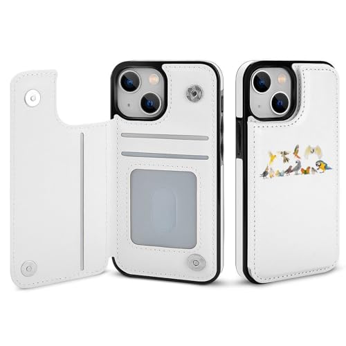 適用 iPhone13ProMax用ケース 手帳型 面白い インコ 鳥 鳥柄 オウム スマホケース カード収納 スタンド機能 アイフォン13ProMaxケース 耐衝撃 PUレザー カバー 財布型 Case