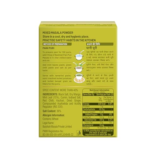 Image of Badshah Panipuri Masala 100 Gm