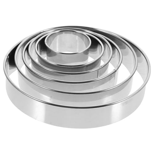 GETAJGHSD 6 Moldes Redondos para Empanadillas de Acero Inoxidable, Cortador Ergonómico para Masa de Cocina, Herramienta Resistente para Hacer Bolas de Masa Hervida, Adecuado para Uso