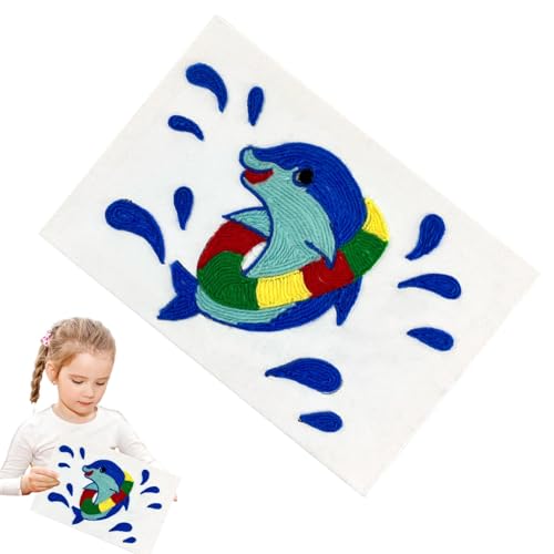 Artesanato de pintura adesiva de fio, kit de pintura infantil - Arte artesanal de pintura adesiva de