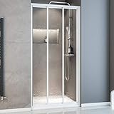 Schulte D1003 04 01 Sunny Gleittür für Nische, Alpinweiß, 79 x 175 cm