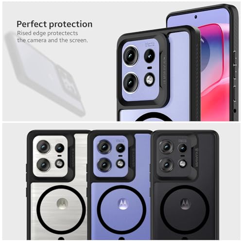 Image of KAPAVER Mag-X Back Cover Case for Motorola Edge 50 Pro (TPU+PC) (Mag-X Black)