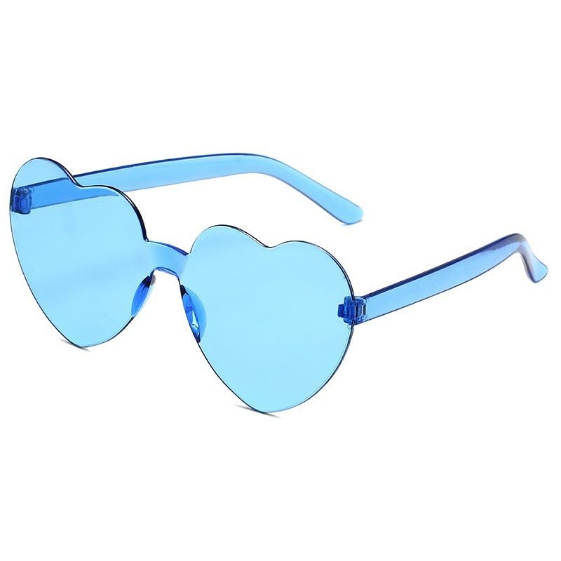Lunettes de soleil cœur sans bord pour animer un groupe nombreux sans manquer d'accessoires