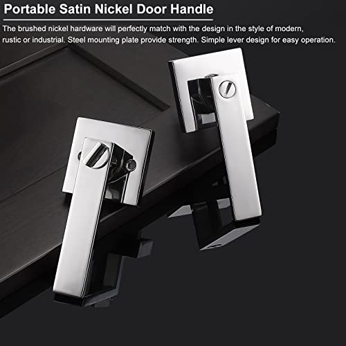 Decoriten 10 Pack Polished Chrome Privacy Door Levers With Square Rosette, Heavy Duty Keyless Door Handles Interior Bathroom Bedroom Door Locks #TOP2