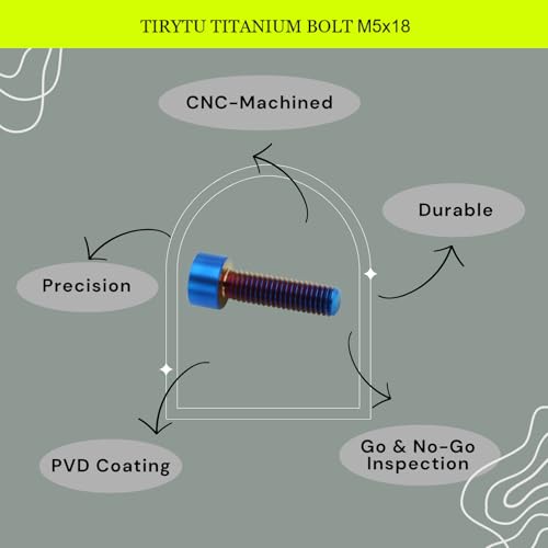 Image of M5x18 Titanium Bolts Socket Head Cap Screw, Burnt Blue, 4PC