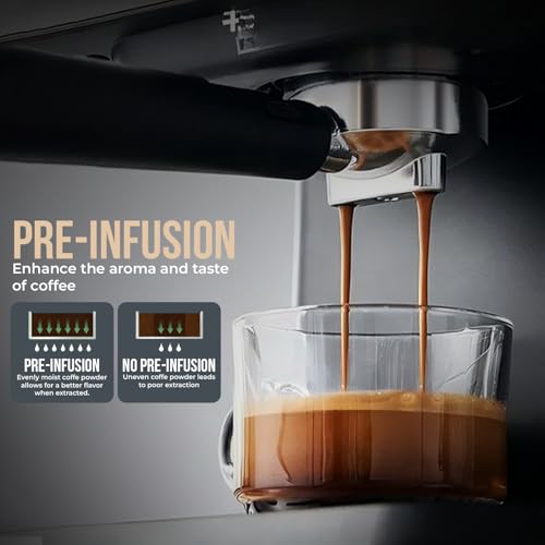 Image of CPENSUS Smart Coffee Maker Machine for Home 20 Bar Semi-Automatic Espresso Cappuccino Latte & Mocha machine With Steam Milk Frother Touch Panel Kitchen Appliances (20 Bar Machine)
