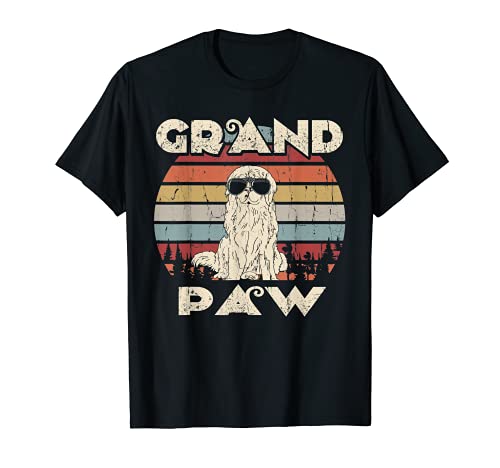Grand Paw Newfie dog lovers vintage retro T-Shirt, Black