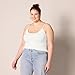 Amazon Essentials Women's Slim-Fit Camisole, Pack of 4, Black/Charcoal Heather/Dusty Pink/White, Small