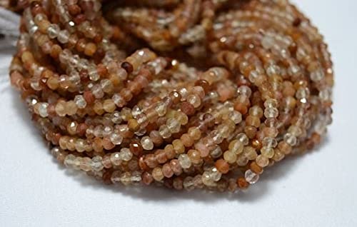 Quartz rutile perles de 3.5 mm facettées de taille régulière pour éviter les casses au montage