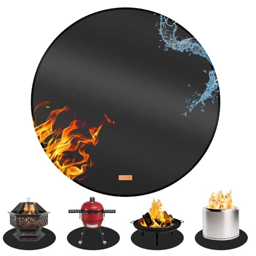 VCHOMY Round Fire Pit Mat for Under Fire Pit,Double-Sided Fireproof