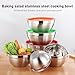 Aoveew Mixing Bowls Set 5 Piece Stainless Steel Nesting Mixing Bowls with Lids, Kitchen Prep Bowls for All Your Culinary Needs