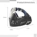 Chewtoyo Adjustable Full-Face Goggles with Thermal Lens, Anti-Fog and Dustproof Design, Airsoft and Cycling Safety Mask for Impact Protection
