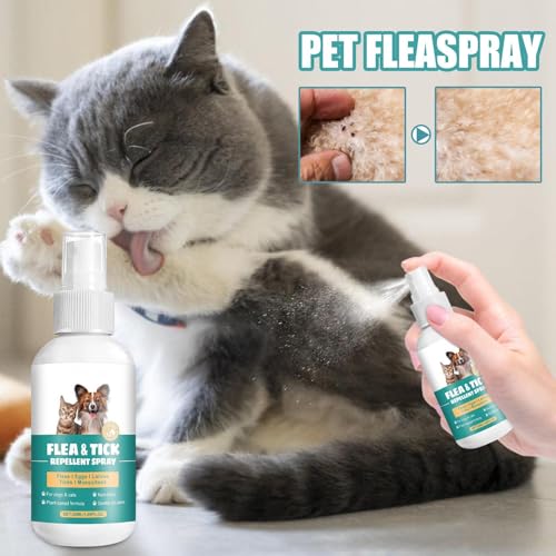 Spray Antiprurido Para Cães E Gatos - Spray Natural Anti-Coceira e Carrapatos - Ação Rápida, Seguro