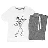 Tamaño: 3-4 Años Azeeda 3-4 Años \'Esqueleto Violinista\' Juegos de Pijamas para Niños/Pijama (KP00019705)