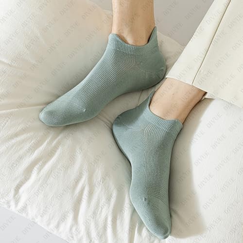 Image of DIVUE Ankle Length Socks for Men & Women | 6 Pair Multi Color Combo Pack | Soft Cotton Rich Fabric | Breathable, Sweat Absorbent & Durable | Comfortable Everyday Casual & Sports Socks