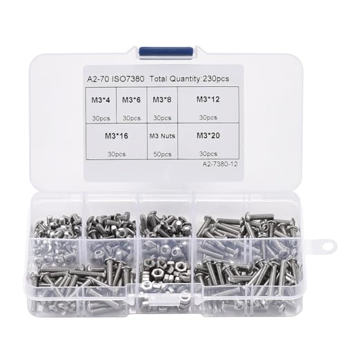 Moliuoly skruvsats, bultar, skruvar, muttrar, rostfritt stål, 304 för möbelbeslag