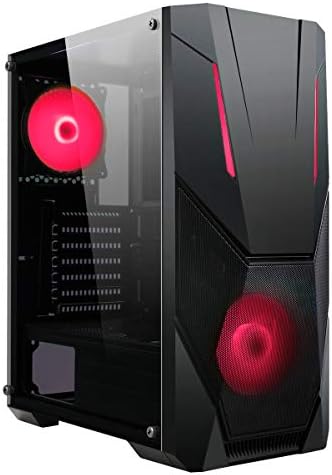 CiT Master ARGB PC Gaming Case, ATX, 2 x 120mm ARGB Fans Included, 2 x ARGB LED Strips Included, 3 Pin AURA Sync, 8 Fan Support, Water-Cooling Ready | Black