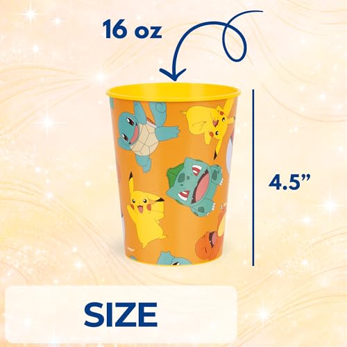 Gobelets Pokémon réutilisables de 473 ml pour anniversaire - 7
